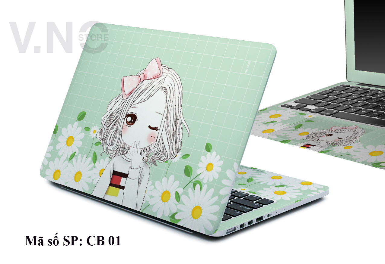 Laptop stickers cute girl for all laptop Dell/Asus/Acer/MacBook/.. . V.No store