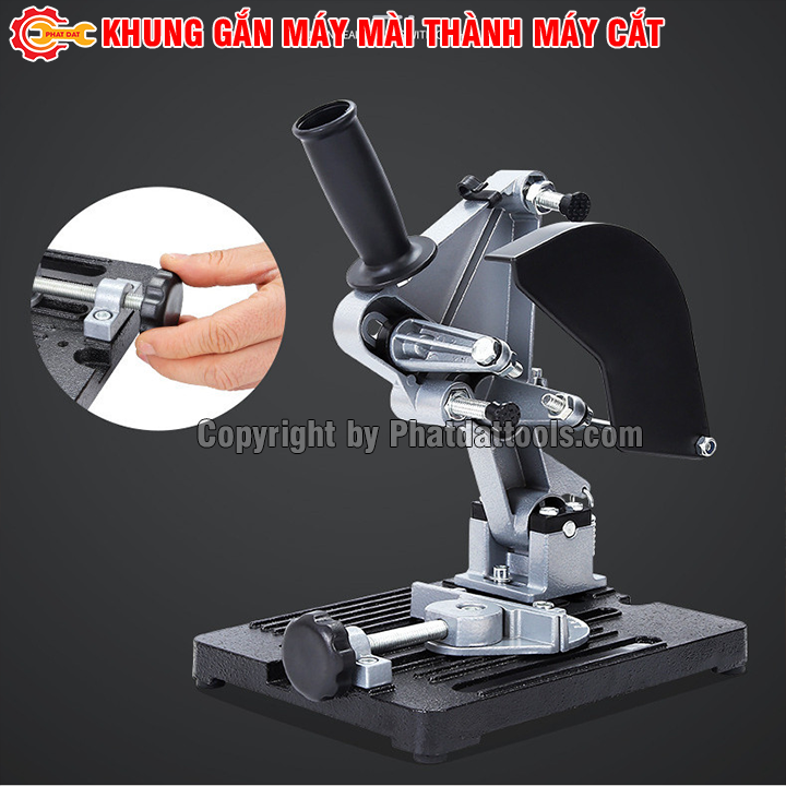 Khung gắn máy mài thành máy cắt bàn mini