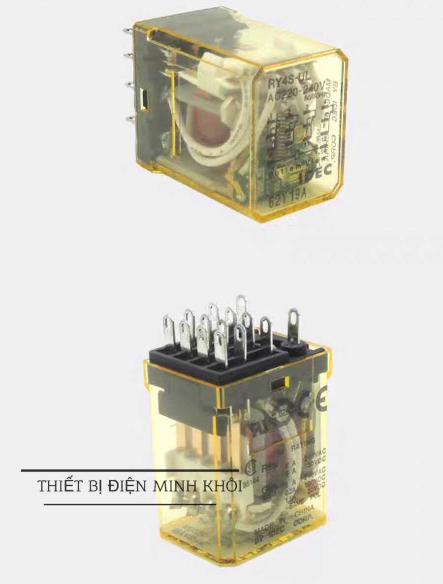 rơ le trung gian IDEC 220V, 24VDC,12VDC kèm đế