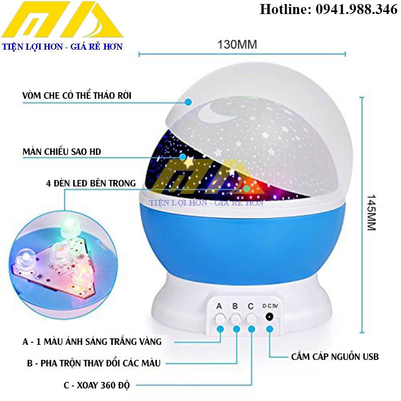 Đèn Led Chiếu Sao Xoay Star Master