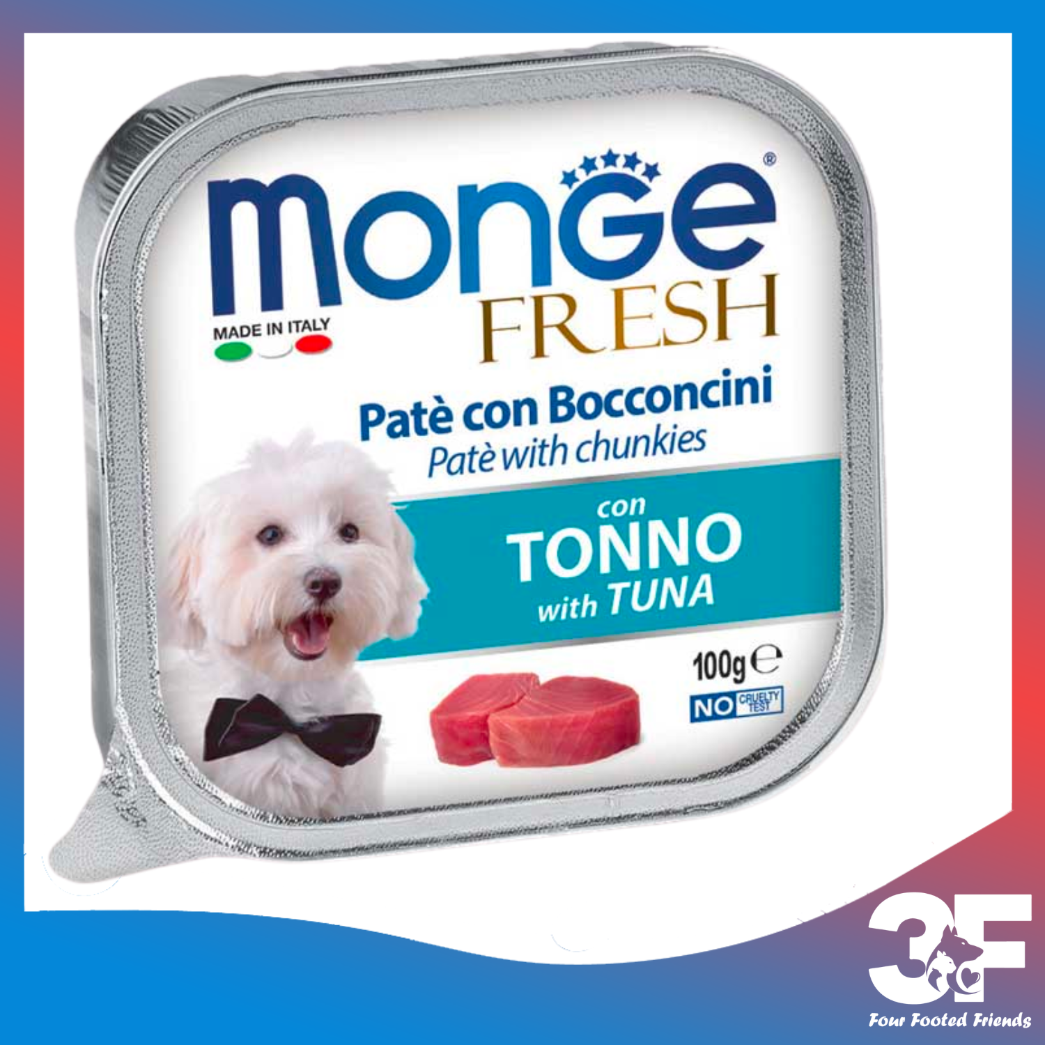Pate Thức Ăn Ướt Monge Fresh Dành Cho Chó Mọi Lứa Tuổi - Khay 100Gr