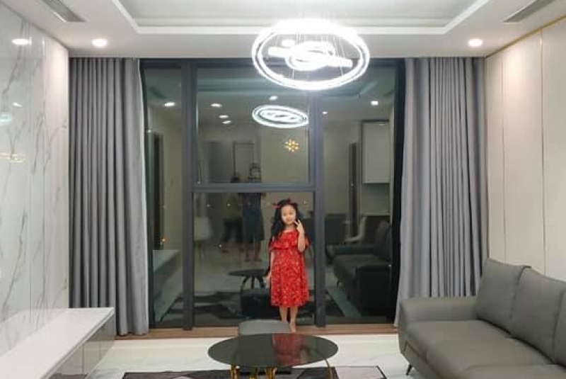 Rèm cửa sổ Hoàng Yên cản nắng - Vải chống nắng dày đẹp - Màu xám lông chuột - Có video sản phẩm