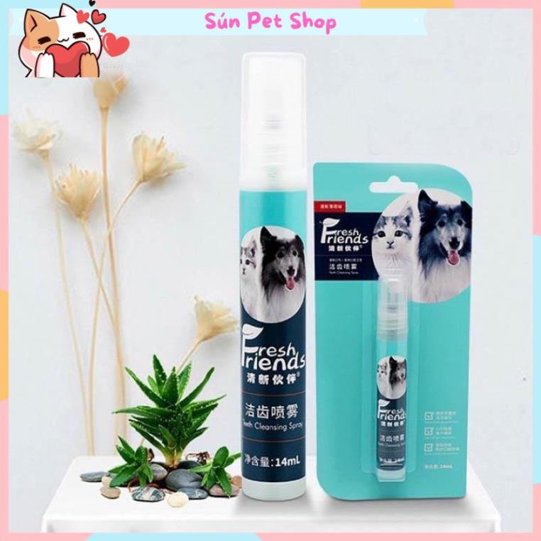 Xịt thơm miệng cho chó mèo Fresh Friend 14ml