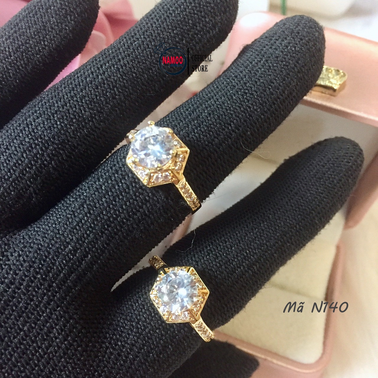 Nhẫn Nữ ĐÍnh Đá N140 Thiết Kế Sang Chảnh, Độc Đáo