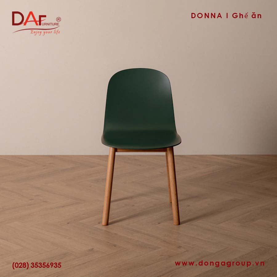 GHẾ ĂN DONNA - GỖ ASH - XANH LÁ
