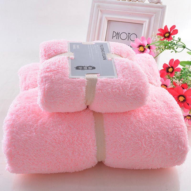 Set 2 khăn tắm 34x75+70x140siêu thấm chất liệu 100 cotton 120g+450g -143