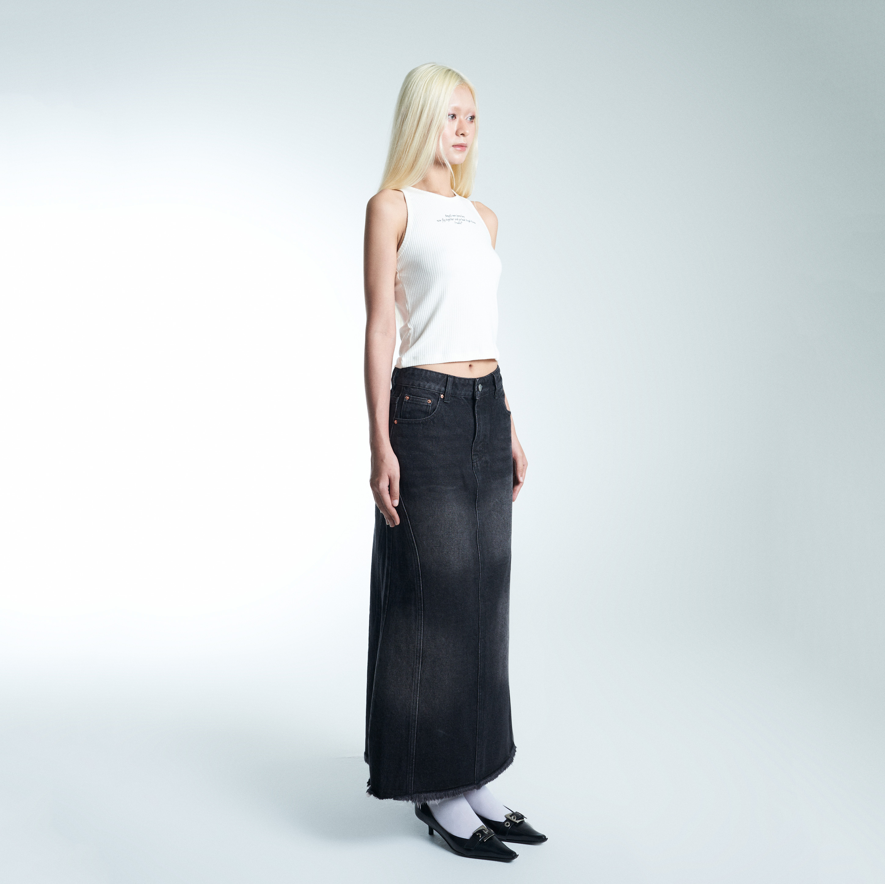 Chân Váy Jeans Form Dài PRADIES Denim Mini Skirt