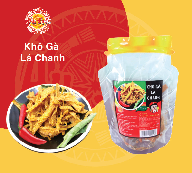 Khô gà lá chanh chay âu lạc 50g