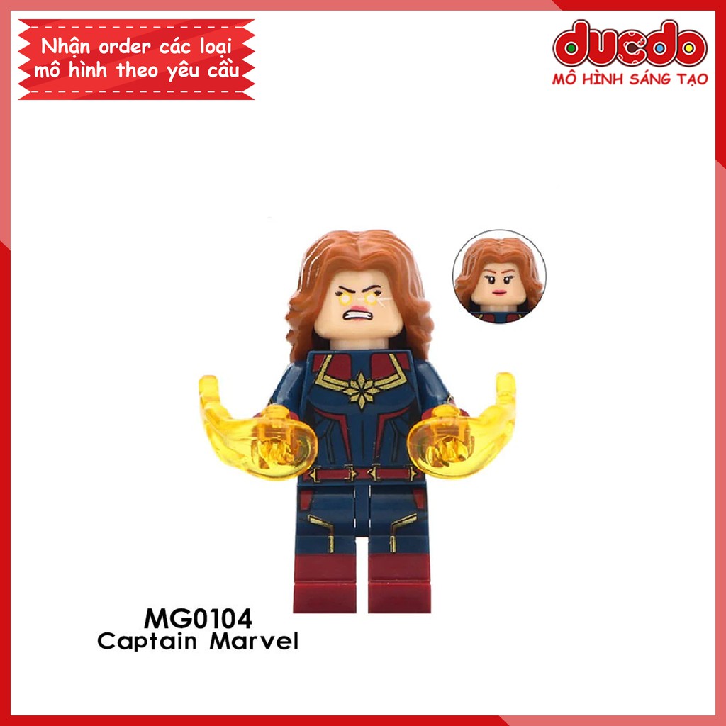 Minifigures nhân vật siêu anh hùng cực mạnh Đại Úy Captain Mar.vel - Đồ Chơi Lắp Ghép Xếp Hình Mini Mô hình MG0104