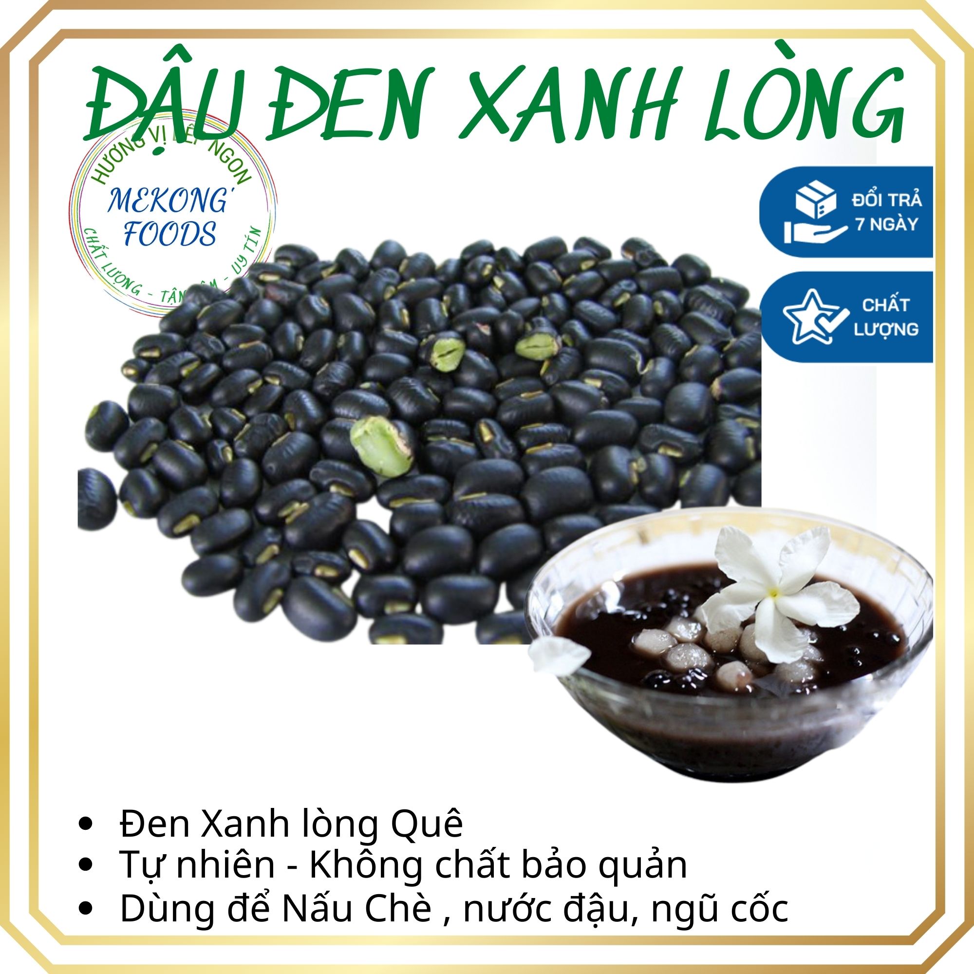 1kg Đậu đen xanh lòng chuẩn nhà quê