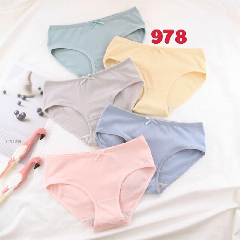 Quần lót cotton nữ đính nơ