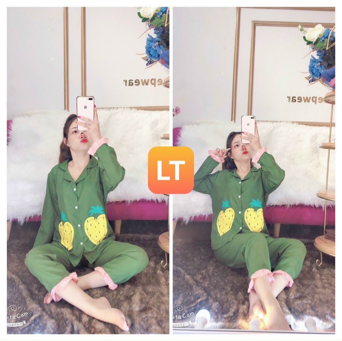 [HCM]SET BỘ MẶC NHÀ CHẤT MỊN MÁT HỌA TIẾT XINH YÊU CHO CÁC BẠN GÁI Dollars Shop