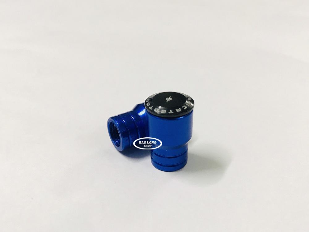 Ốc Chụp Van Vòi CNC gắn các loại Xe Máy (màu Xanh)