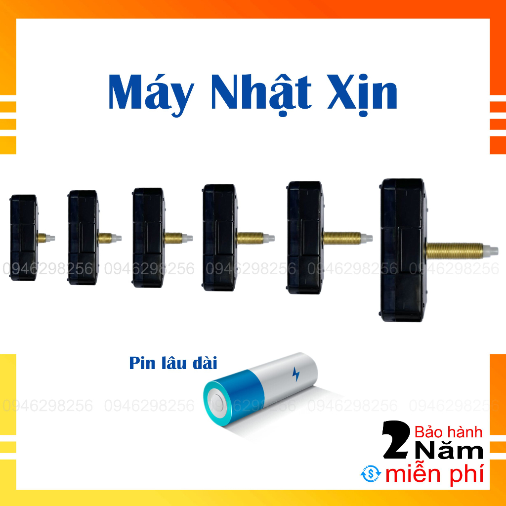 Máy đồng hồ treo tường kim trôi Nhật (trục dài đến Siêu dài)