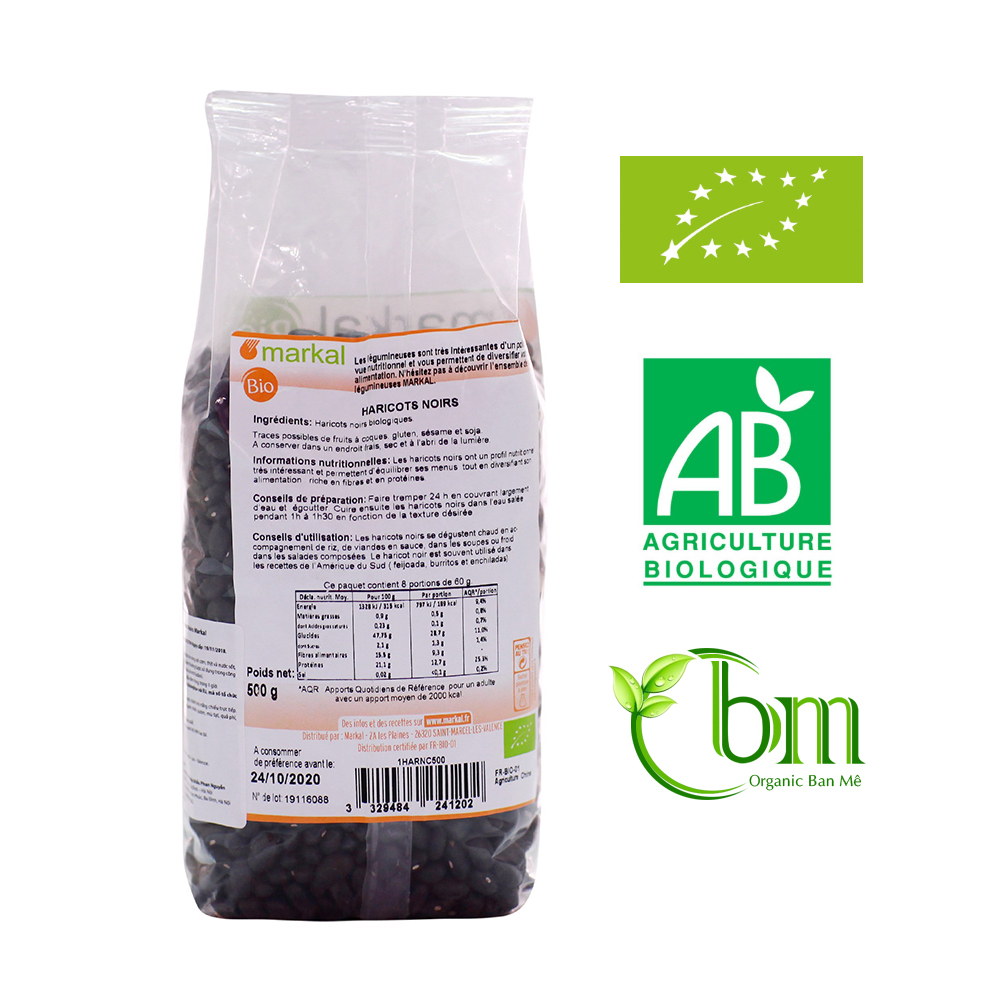 Đậu đen (đỗ đen) hữu cơ 500g - Markal