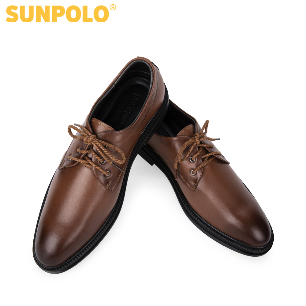 Giày Nam Da Thật Công Sở SUNPOLO SPH296 (Đen, Nâu)