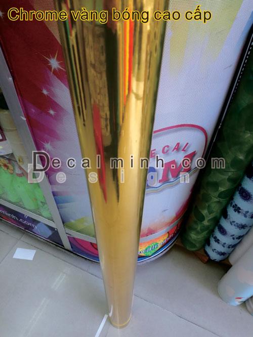 Decal xi chrome Vàng dán xe tráng gương Cao Cấp
