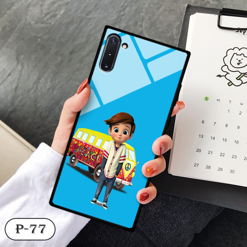 Ốp lưng kính 3D cute Samsung Note 10