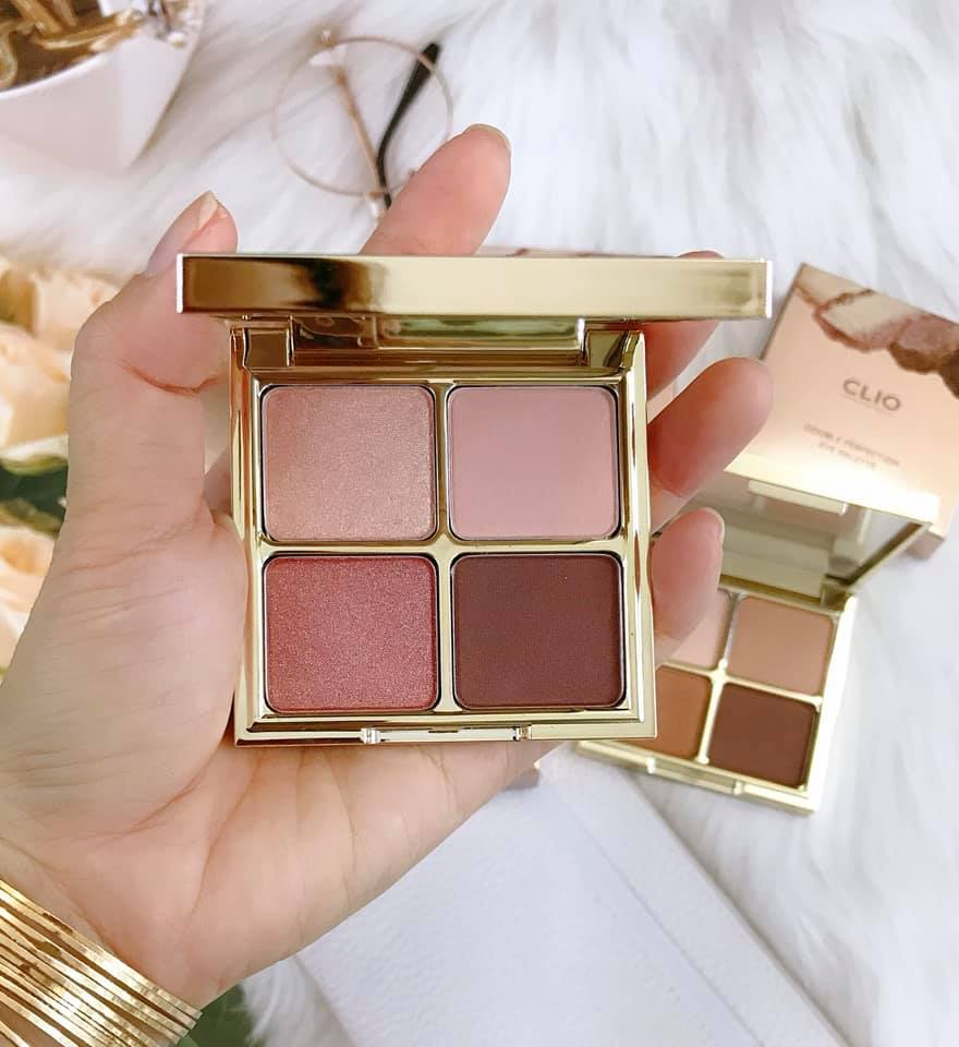 Bảng phấn mắt 4 màu Clio  Double Perfection Eye Palette.