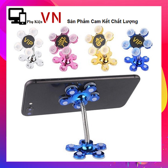 ⚡ Sale Sập Sàn ⚡ Giá Đỡ Điện Thoại Hình Hoa Mai Xoay 360° Hút Chân Không 2 Mặt - Vô Cùng Tiện Lợi