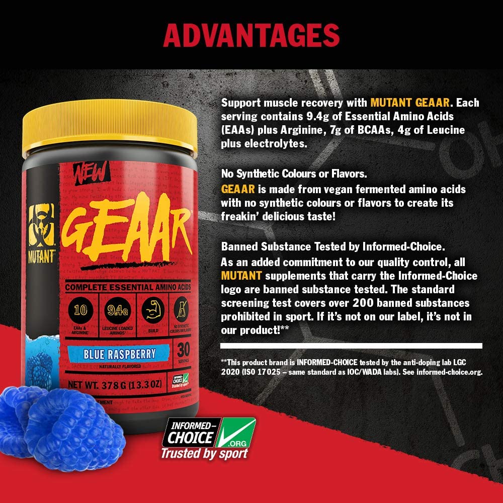 Geaar Mutant Amino acid Eaa (30 Lần Dùng) - Tăng Cơ Phục Hồi Và Phát Triển Cơ