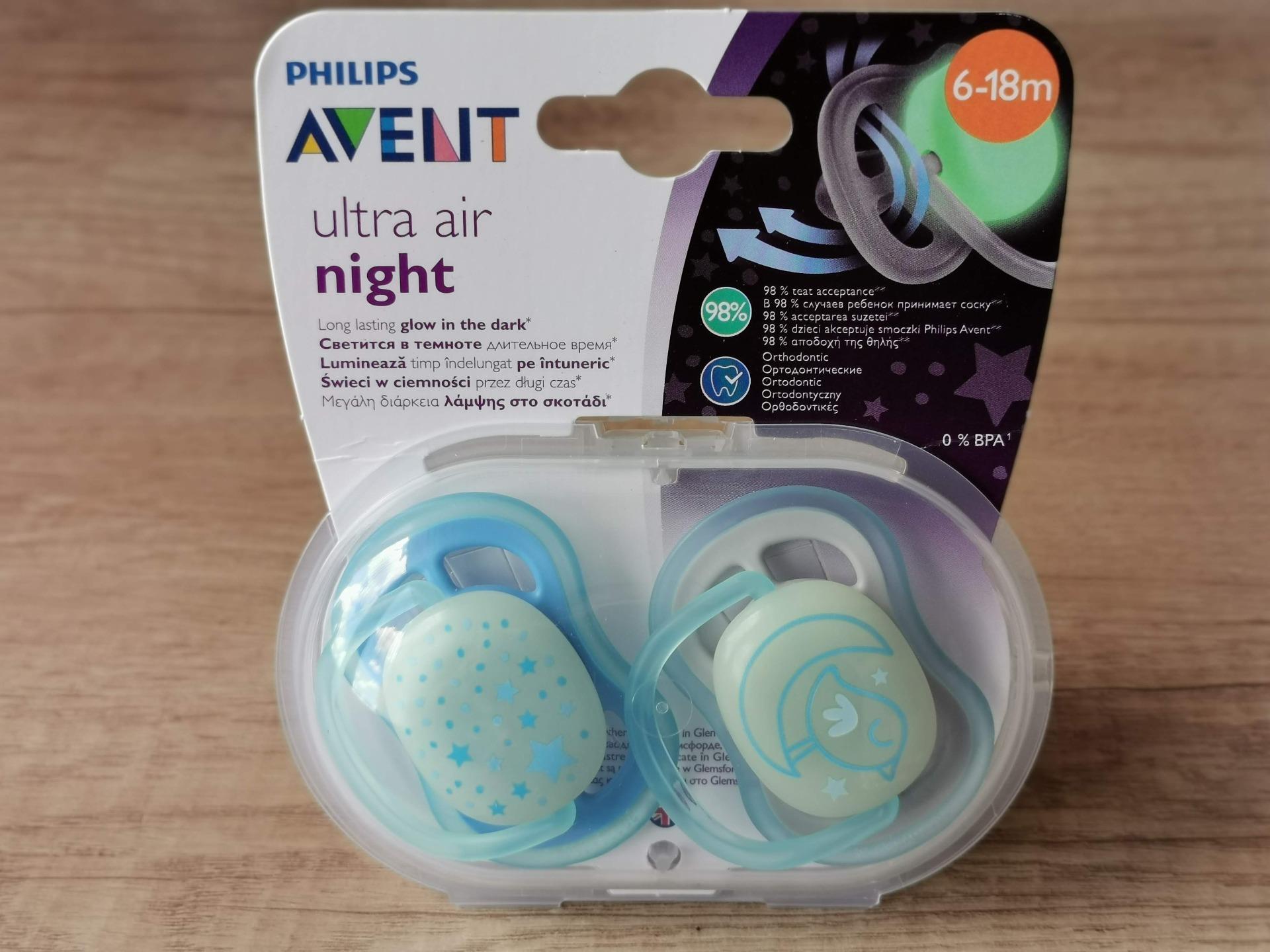 Ti ngậm phát sáng ban đêm Philips Avent SCF376/21 dành cho trẻ 6-18 tháng tuổi