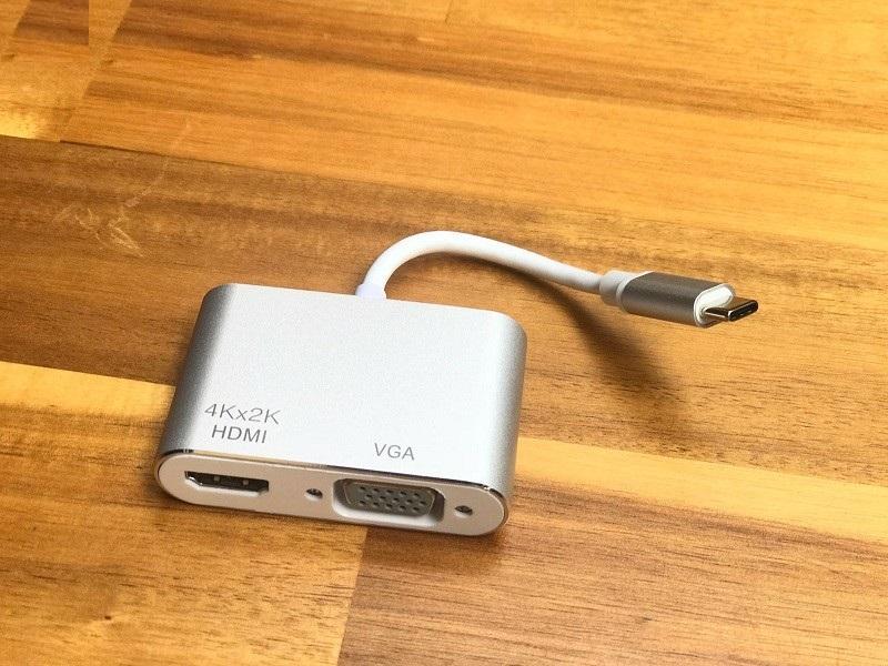 Cáp chuyển đổi usb type c to hdmi 4k hỗ trợ full hd 3d - usb c type c to hdmi vga 3.5mm audio adapter 3 in 1