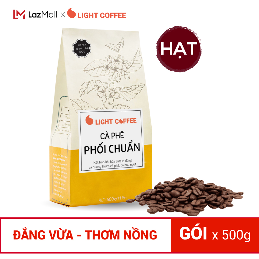 Light Coffee - Cafe hạt rang nguyên chất 100% - Phối chuẩn - 500gr