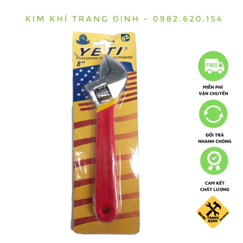 Mỏ lết Yeti 8”, 10”, 12”,15” -1 chiếc