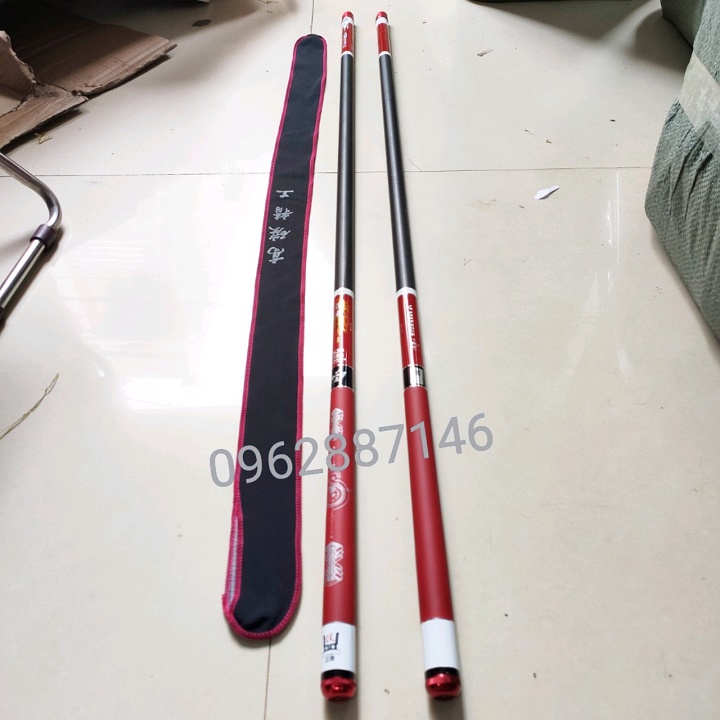 Cần câu tay GW 8H 5m4 carbon xoắn siêu khỏe