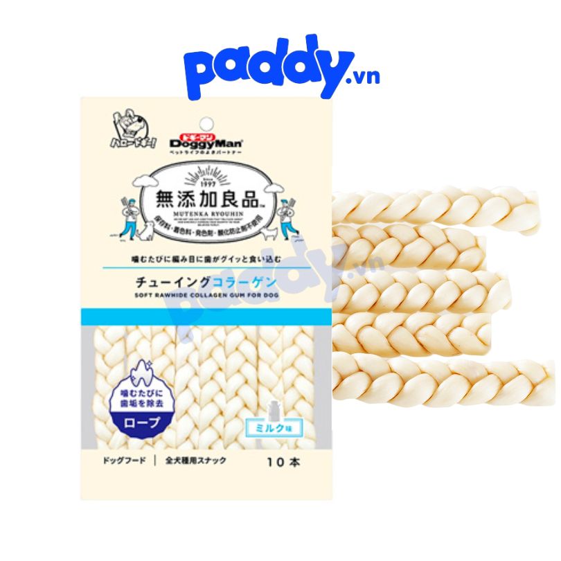 Snack cho chó que da bò xoắn đôi hương sữa doggyman 90g