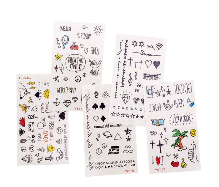 Sticker hình xăm, dán Anime dán trang trí, dễ thương