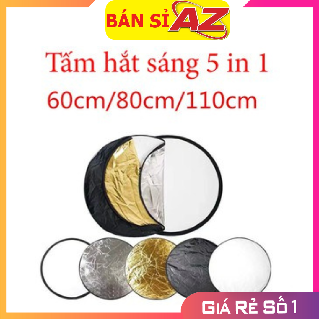 Hắt sáng tròn 5in1, miếng hắt sáng tròn gồm 5 mặt trong cùng 1 tấm, hắt sáng chụp ảnh quay phim
