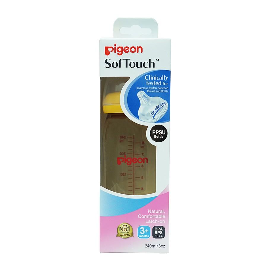 [HCM]Bình Sữa Pigeon Cổ Rộng 240ml PPSU Cao Cấp