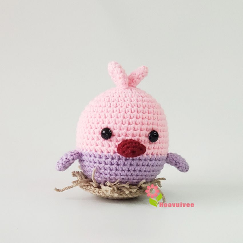 Thú bông len handmade - Gà con móc len dễ thương /Hoavuivee