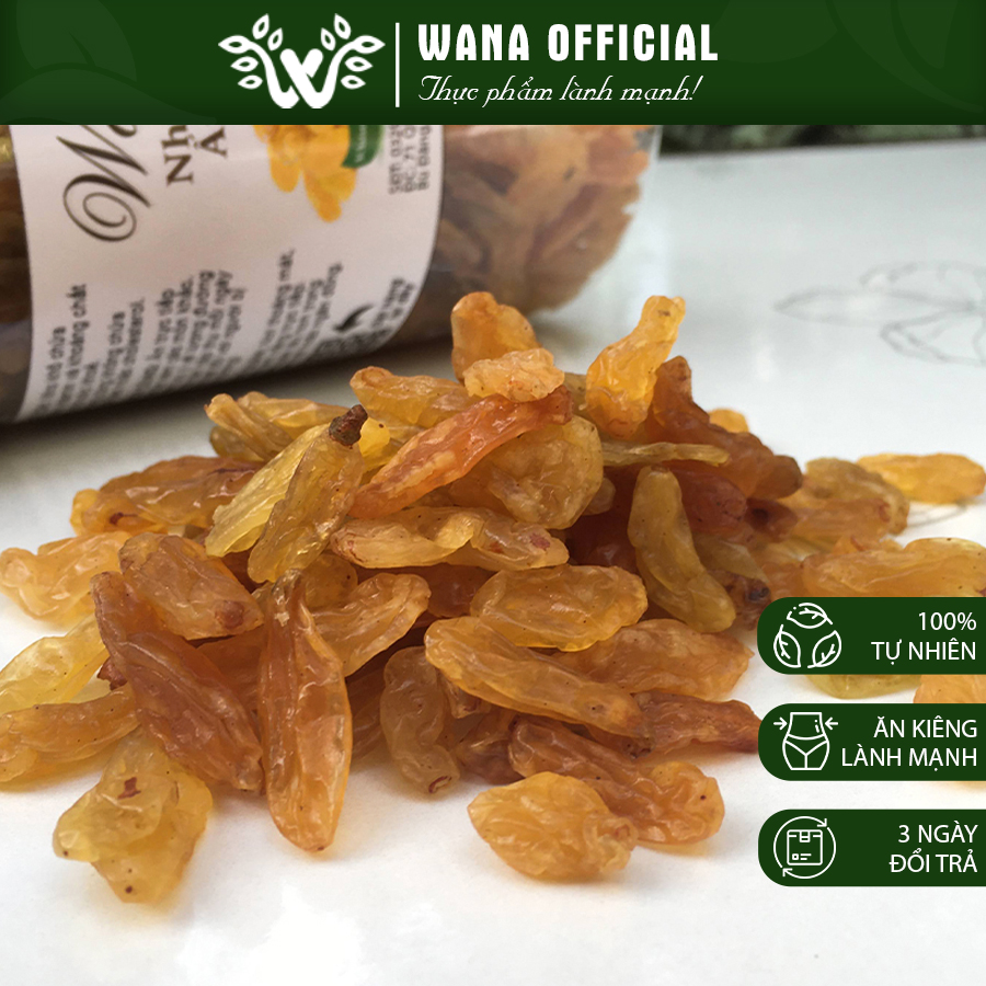 |500g| Nho khô vàng Ấn Độ Wana