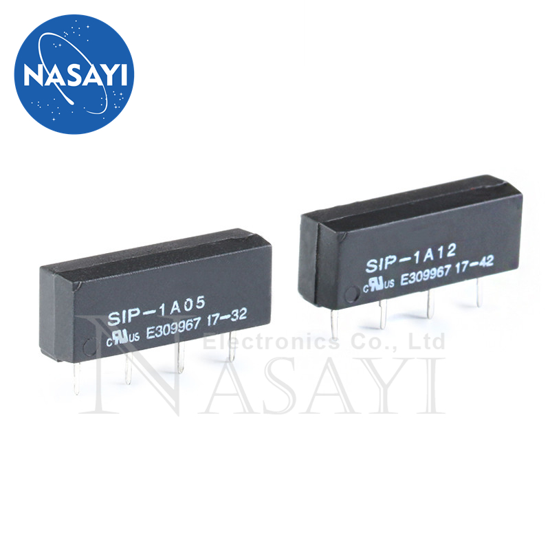 5pcs sip-1a12 干簧继电器 1组常开 dc12v 4脚
