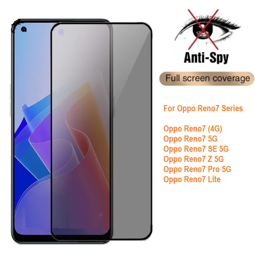 Cường lực chống nhìn trộm oppo reno 7 7z 7 pro 7se 7 lite 4g / 5g full màn full keo