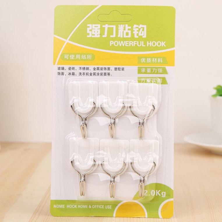 Combo 6 móc treo dán tường power hook