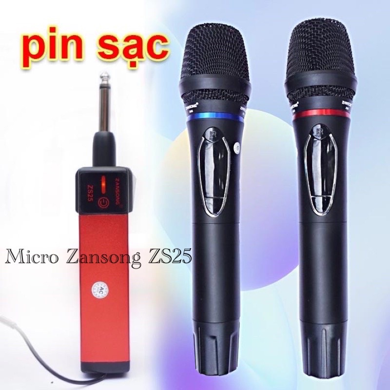 Micro karaoke không dây Zansong SZ25 kèm đầu thu
