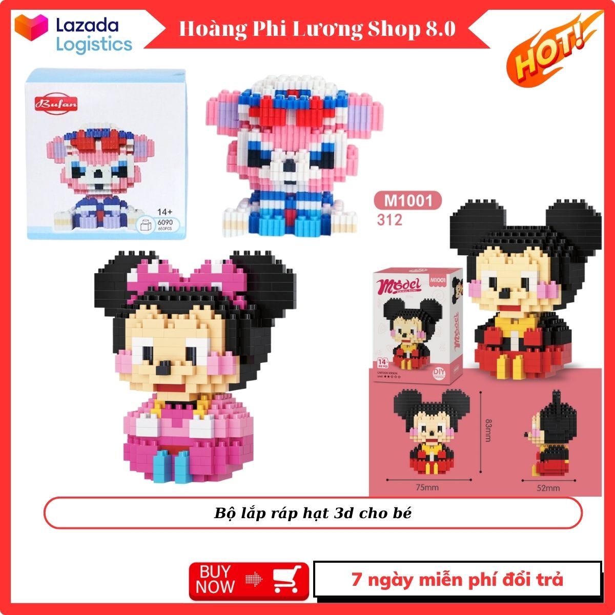 Đồ chơi lắp ráp cho bé, bộ đồ chơi lắp ráp. lego xếp hình. Bộ lắp ráp hạt 3d cho bé - mô hình lắp ráp hạt 3d đồ chơi trẻ em.
