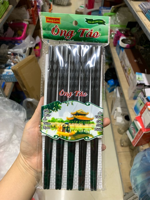 Đũa Nhựa Đen / Đũa Đen / Đũa Melamine / Đũa Xoắn (Vỉ 10 Đôi)