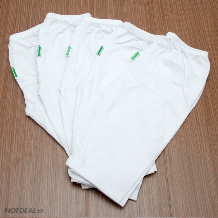 Set 5 quần dài trắng cho bé sơ sinh