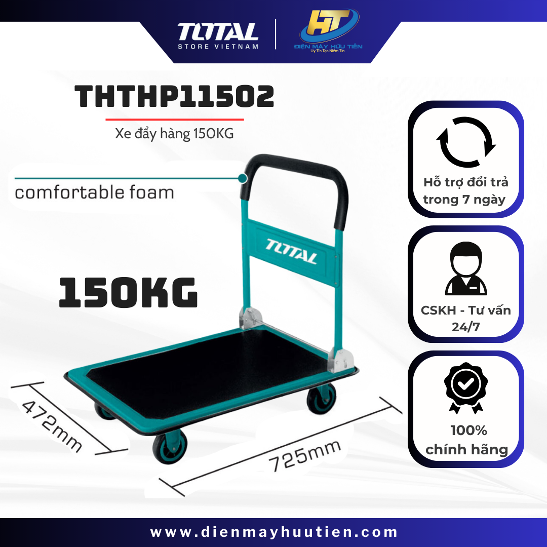 Xe đẩy hàng có thể gập lại Total THTHP11502