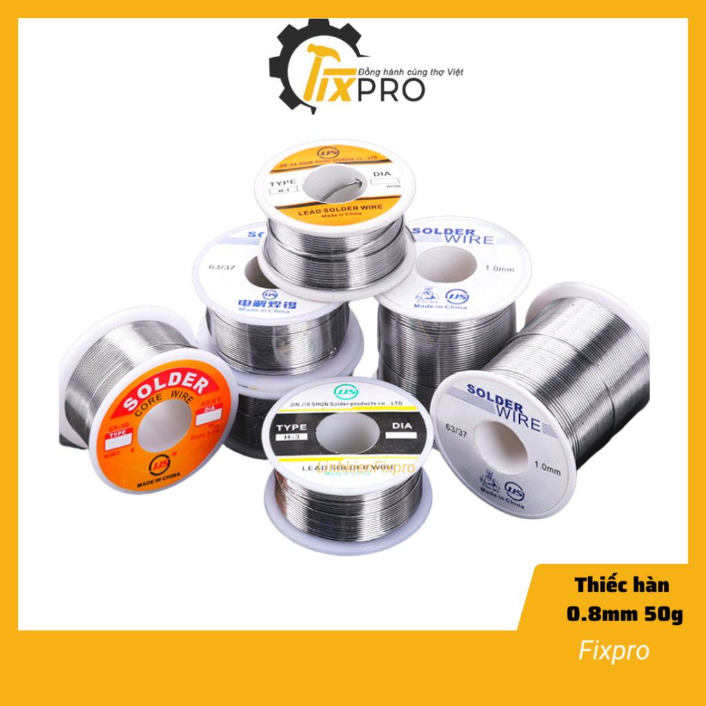 Thiếc hàn 50g Sn60/40 nhẹ lửa, bám thiếc tốt - Fixpro