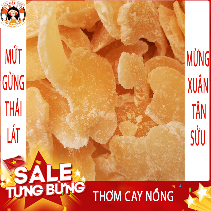 [ Sale Tết 2022 ] 500gr Mứt gừng thái lát siêu ngon- Mứt tết Nhâm Dần