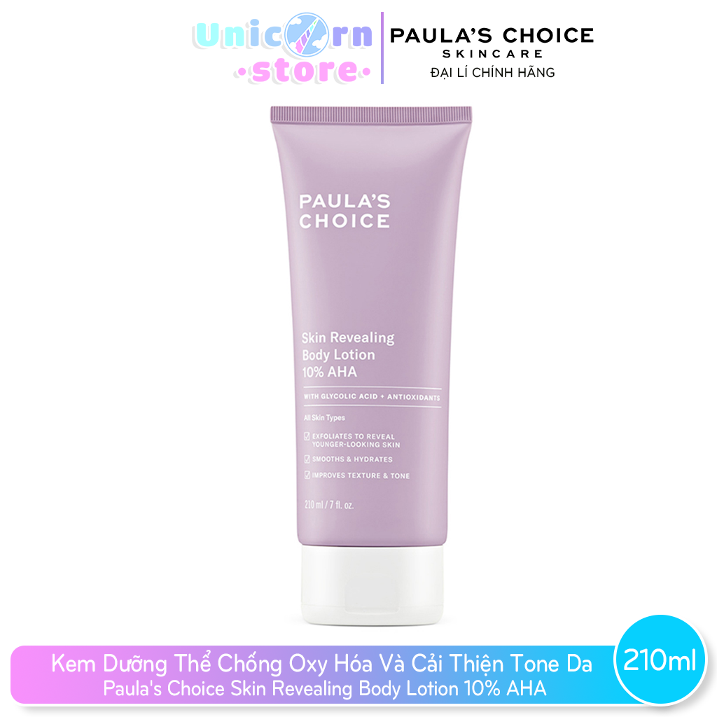 Kem Dưỡng Thể Chống Oxy Hóa Và Cải Thiện Tone Da Chứa 10% AHA Paula's Choice Skin Revealing Body Lotion 10% AHA 210ml