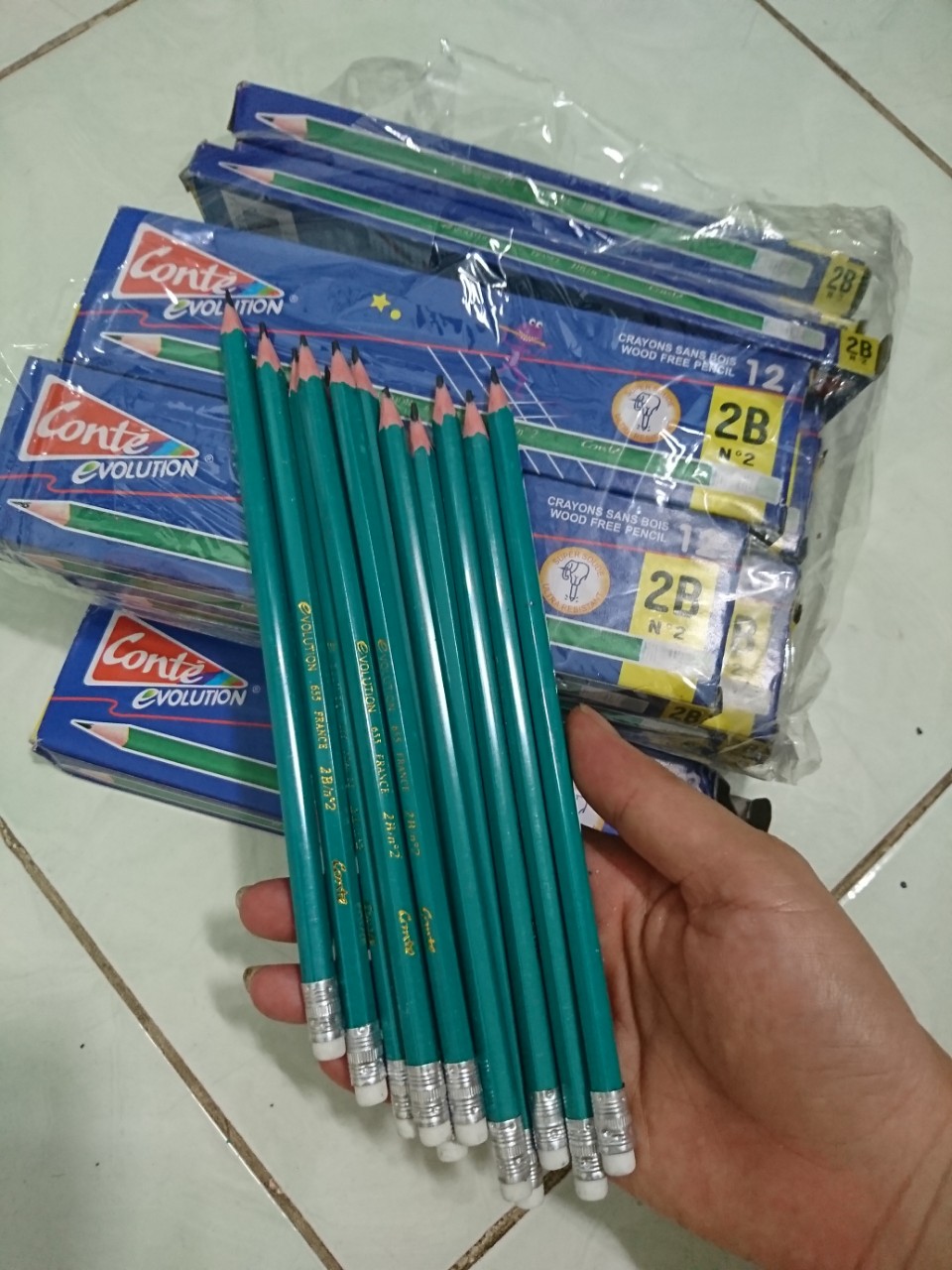 Bút chì 2B, viết chì 2B có gôm siêu rẻ cho bé