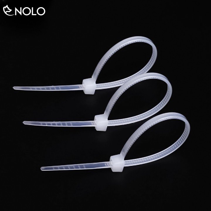 Combo 50 thread drawstring cord thít lat plastic white color length 10cm plastic material polymerized