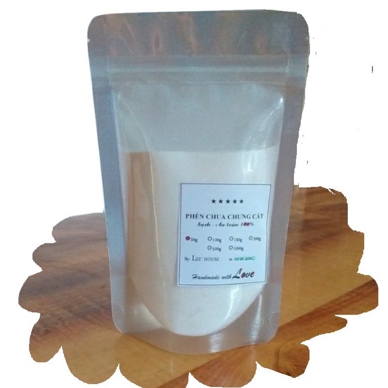 ❤️❤️ Gói 50gr Bột phèn chua chưng cất nguyên chất (Phèn phi)